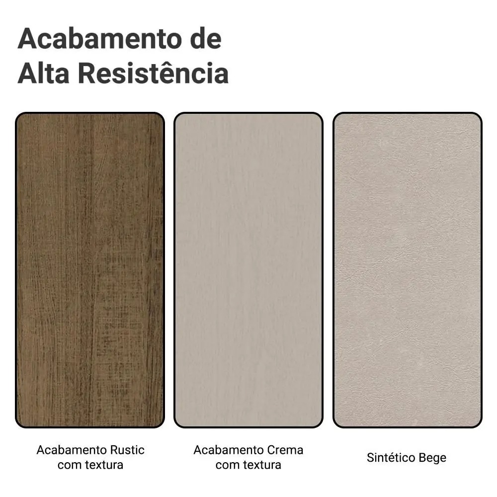 Conjunto Sala de Jantar Havana Madesa Mesa Tampo de Madeira com 4 Cadeiras - Imagem 9