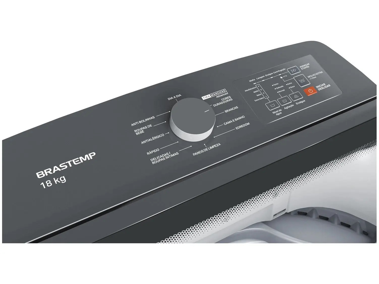 Lavadora de Roupas Brastemp 18kg Cesto Inox 12 Programas de Lavagem Branca BWF18AB - Imagem 4