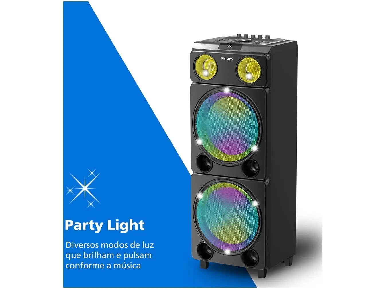 Caixa de Som Torre Philips TAX5509/78 Party Speaker 2400W - Imagem 4