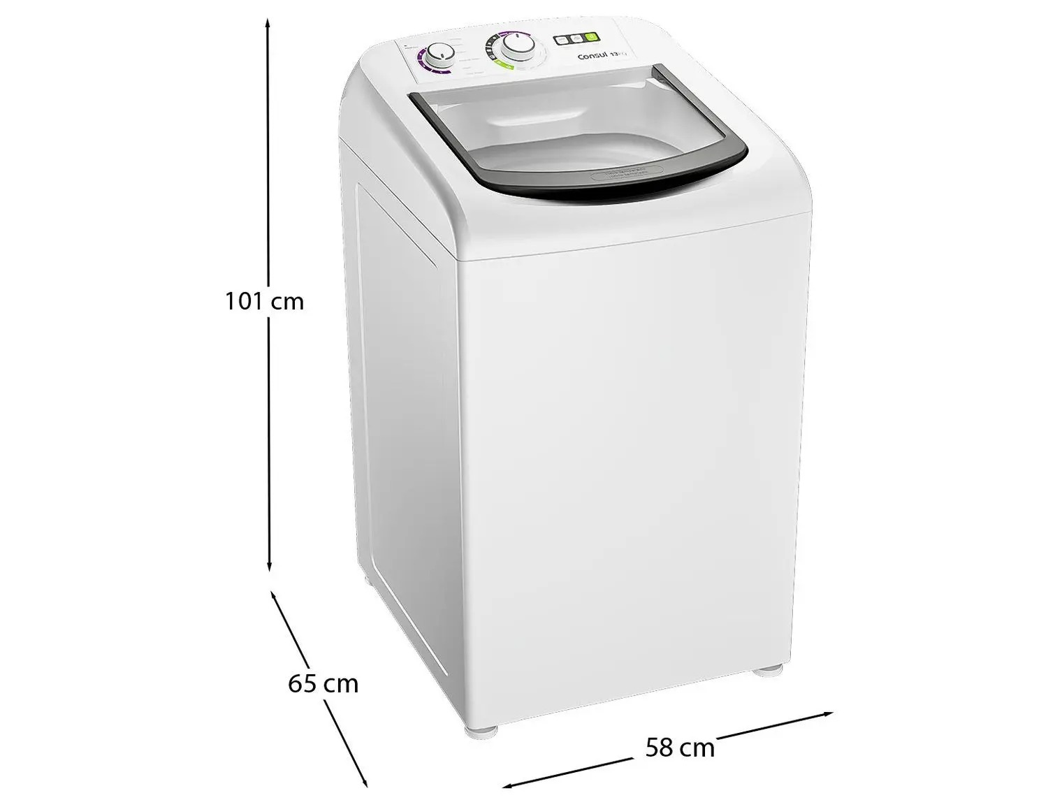 Lavadora de Roupas Consul 13kg Cesto Inox 16 Programas de Lavagem Branca CWH13AB - Imagem 4