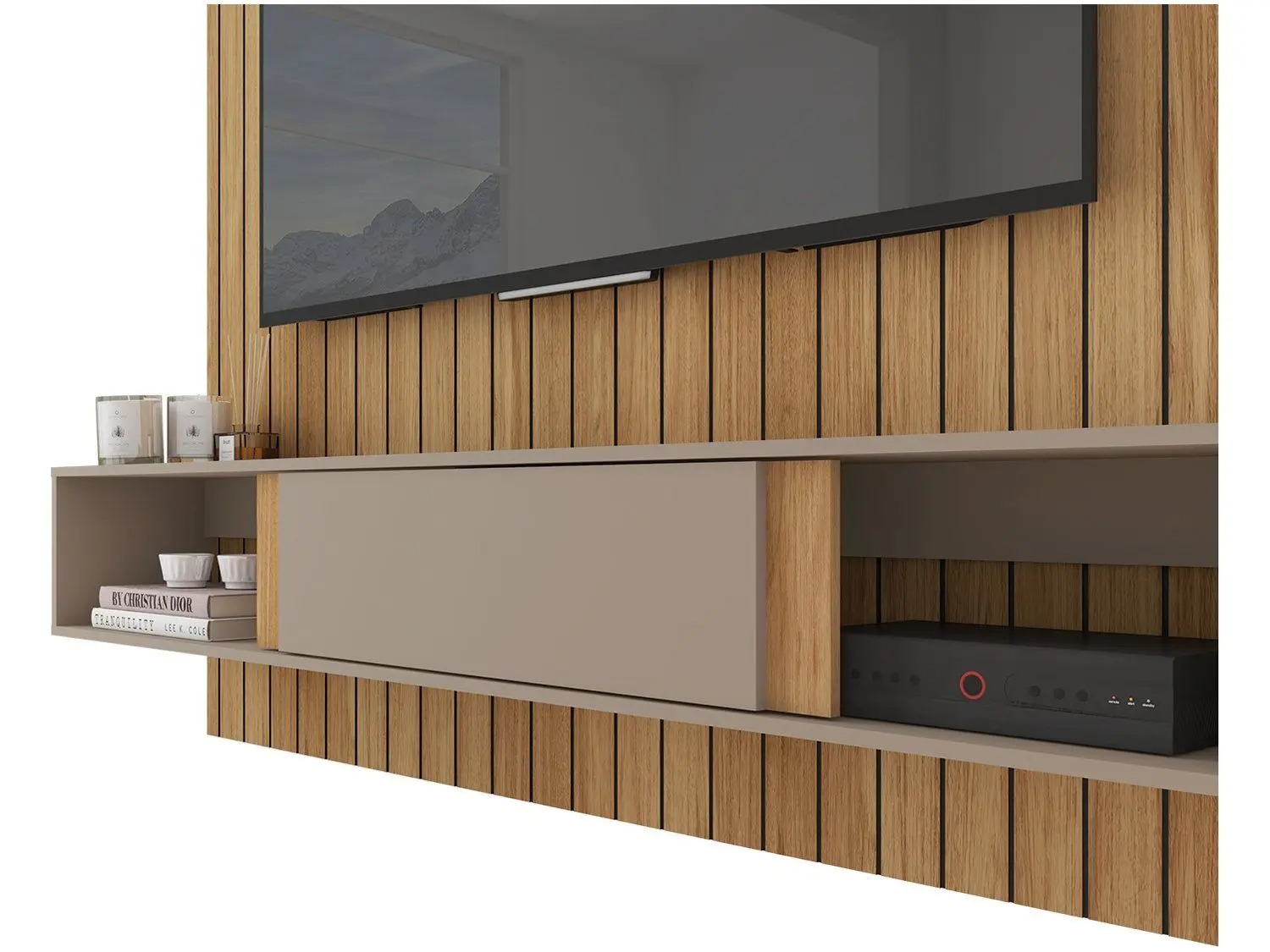 Painel para TV até 65" Caemmun Boreal 1.8 1 Prateleira - Imagem 4