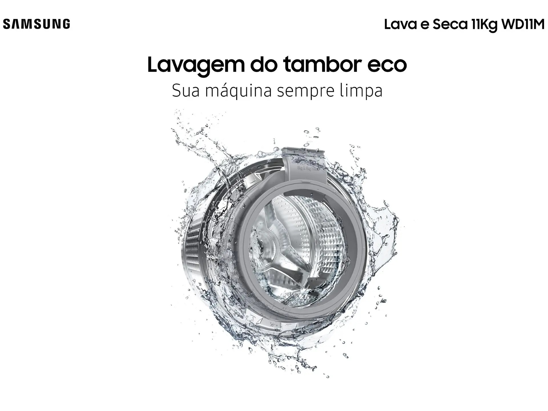 Lava e Seca Samsung WD11M com Digital Inverter WD11M4473PX Inox Look 11/7kg - Imagem 7