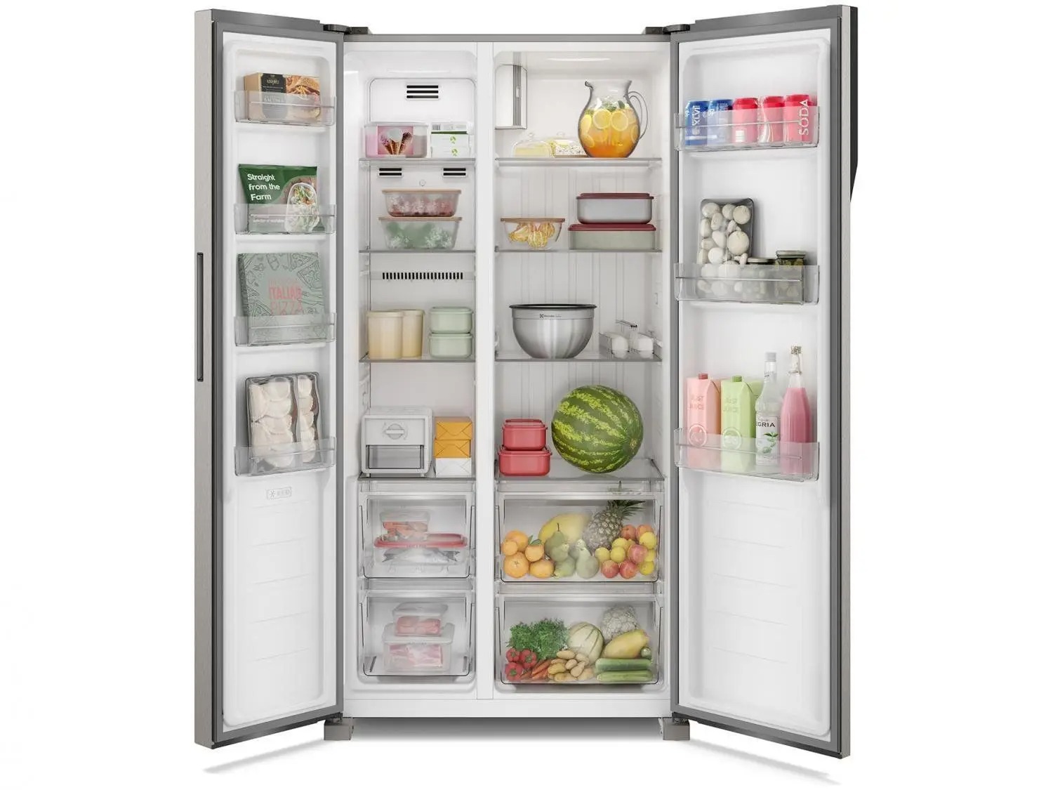 Geladeira Electrolux Frost Free Inverter 440L Efficient com AutoSense Side by Side cor Inox Look (IS4S) - Imagem 3