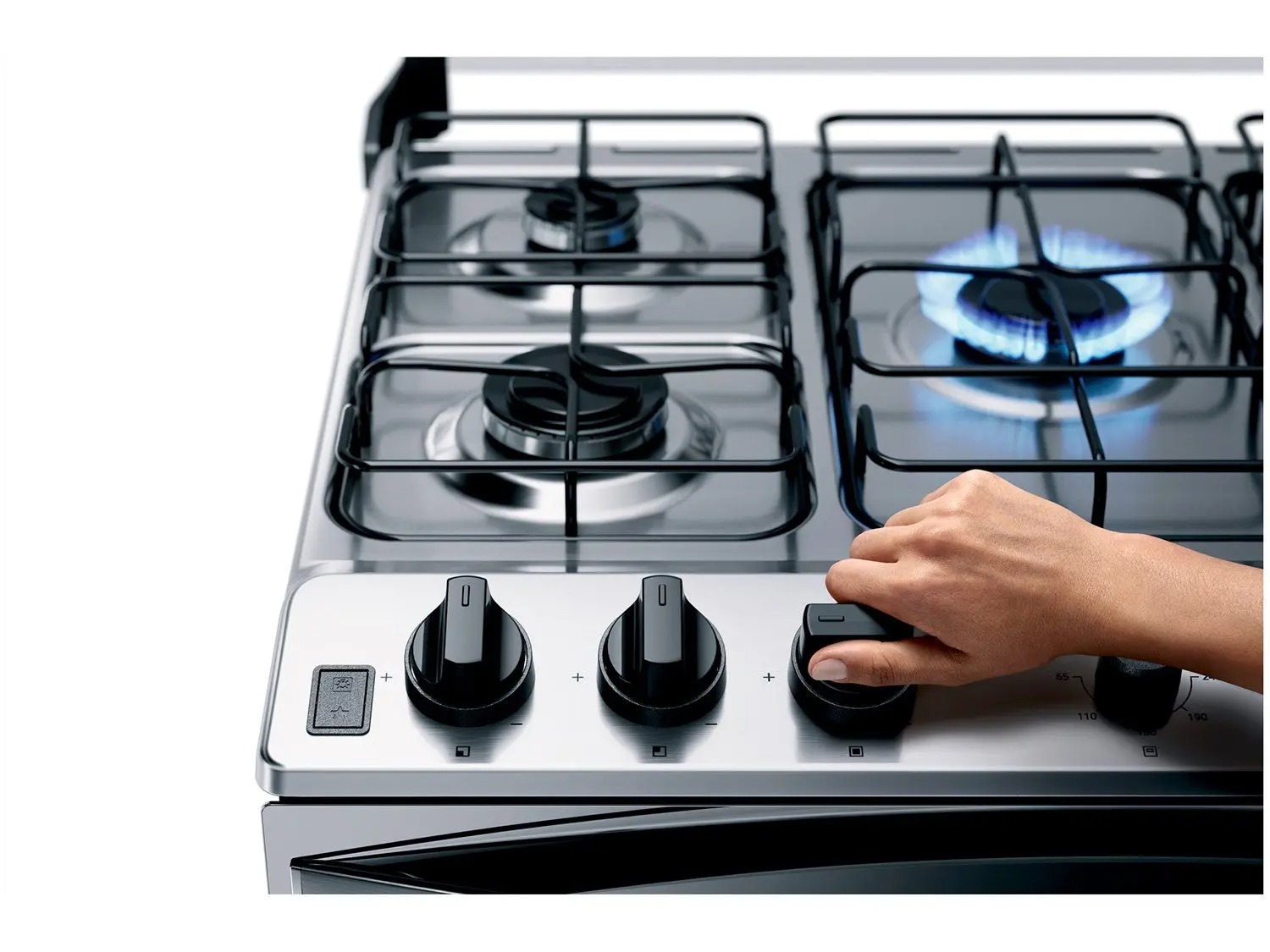 Fogão Brastemp 5 Bocas Inox com Botôes Removíveis - BFS5NCRUNA Bivolt - Imagem 6
