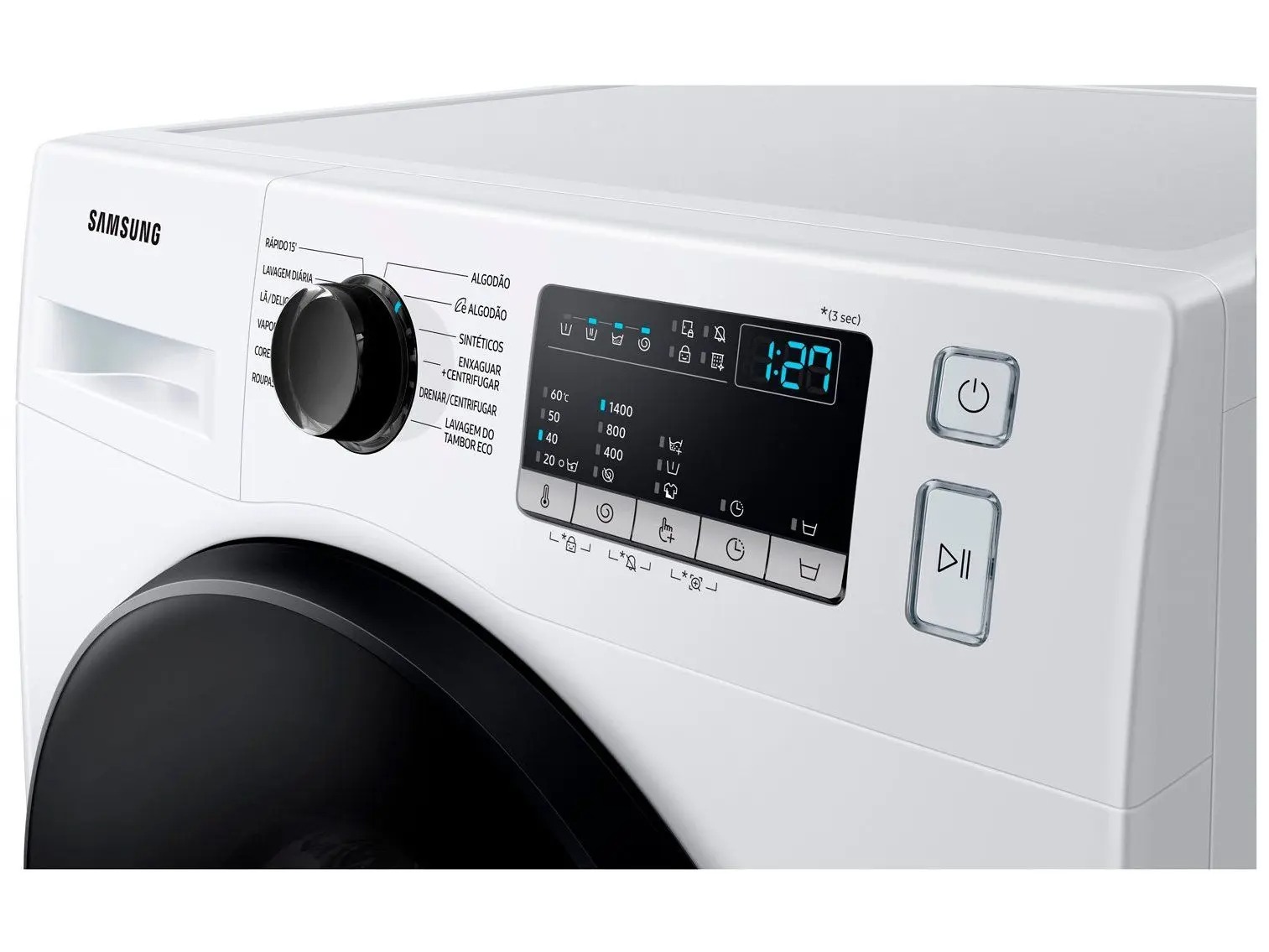 Lavadora de Roupas Samsung Inverter 11kg Cesto Inox 12 Programas de Lavagem Branca WW11T4040BE/AZ - Imagem 6