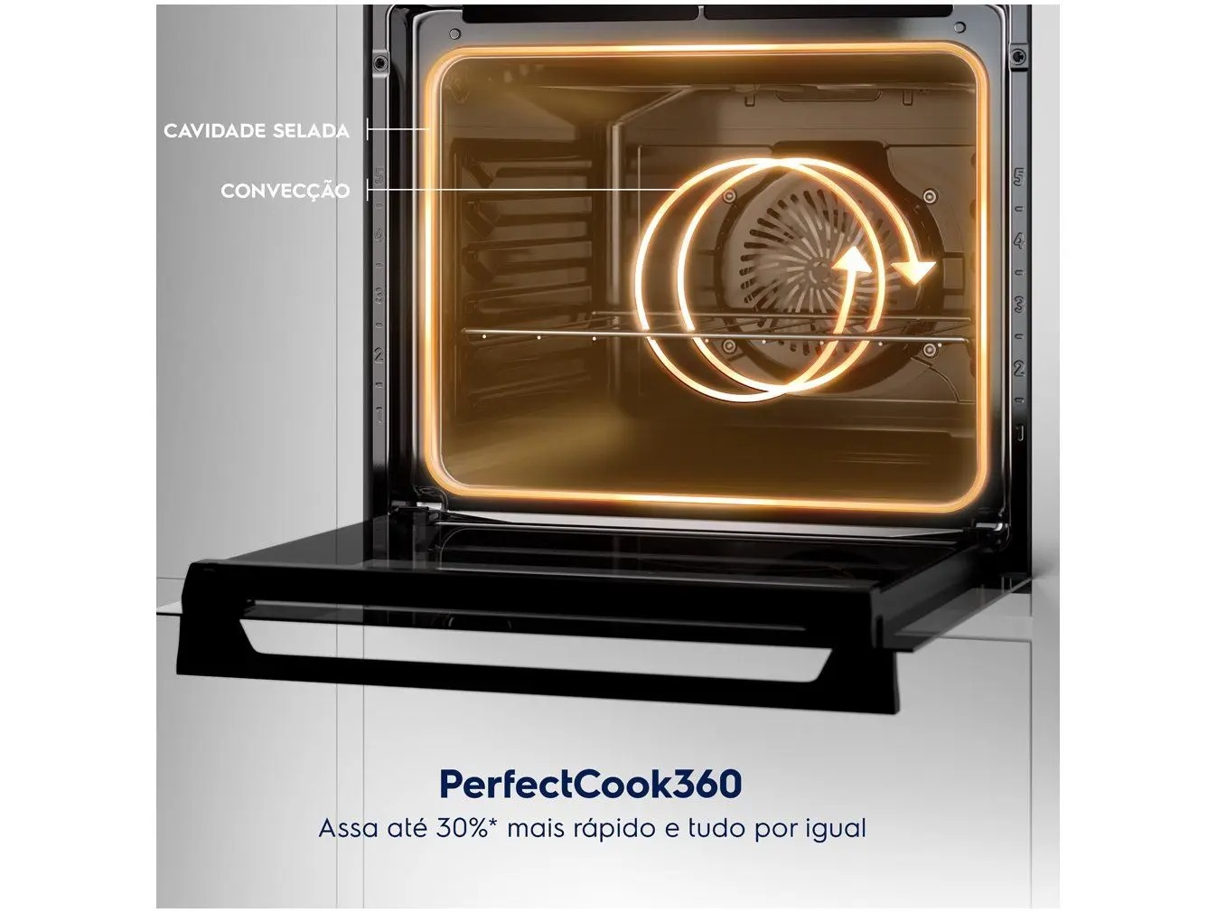 Forno de Embutir Elétrico Electrolux 80L Experience Air fryer, PerfectCook360 e Painel Touch (OE8EA) - Imagem 5