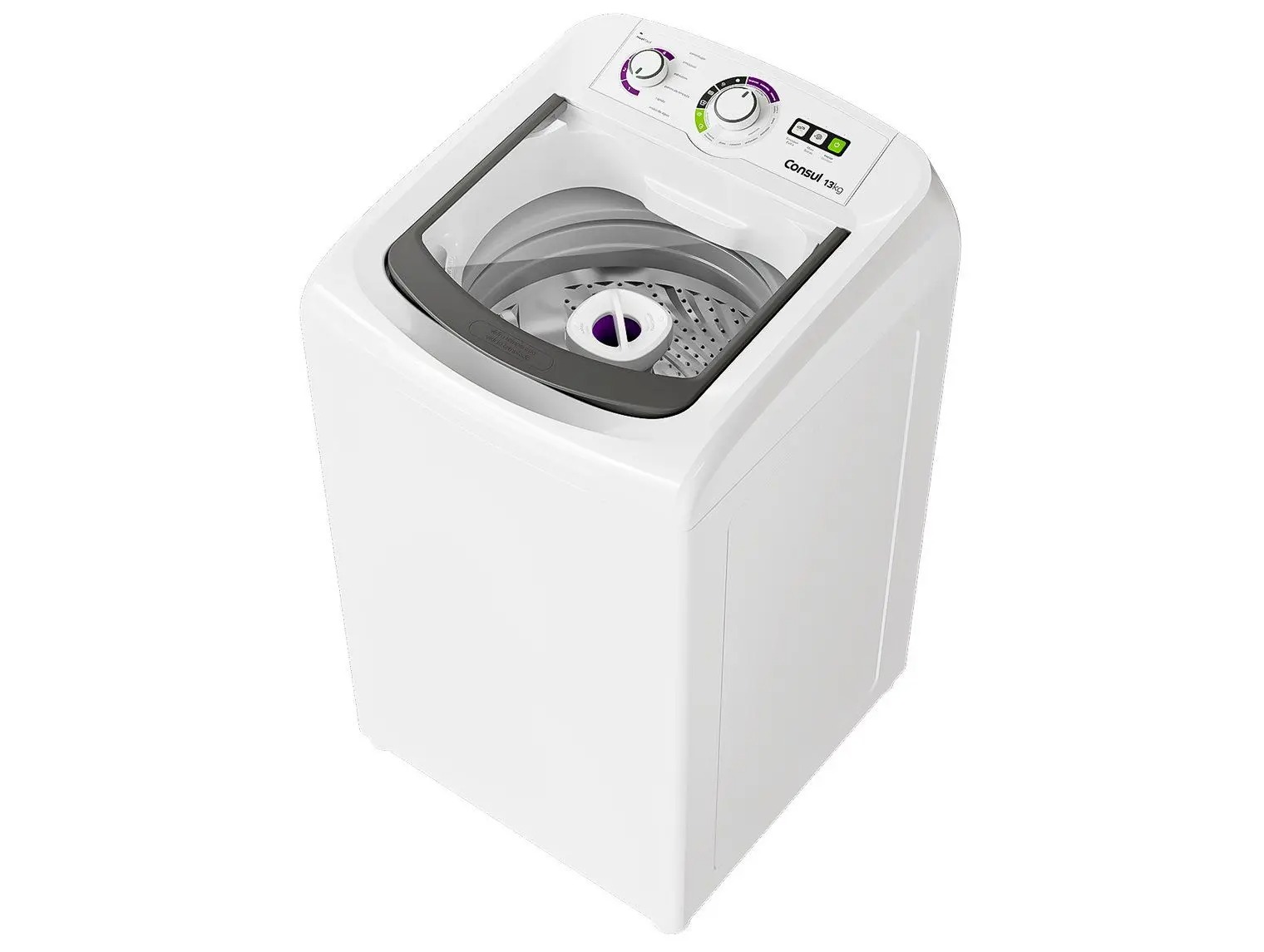 Lavadora de Roupas Consul 13kg Cesto Inox 16 Programas de Lavagem Branca CWH13AB - Imagem 5
