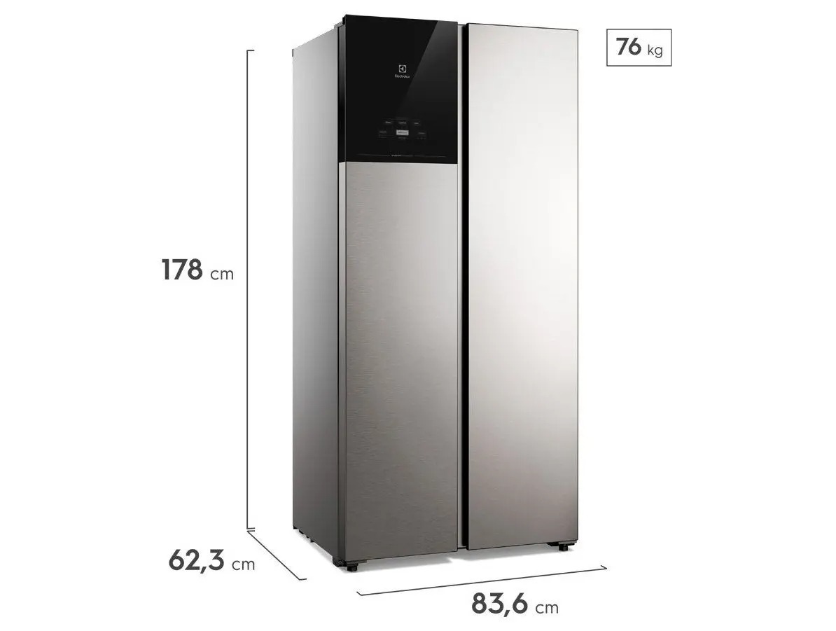 Geladeira/Refrigerador Electrolux Frost Free Side by Side 431L ES40S Bivolt - Imagem 3