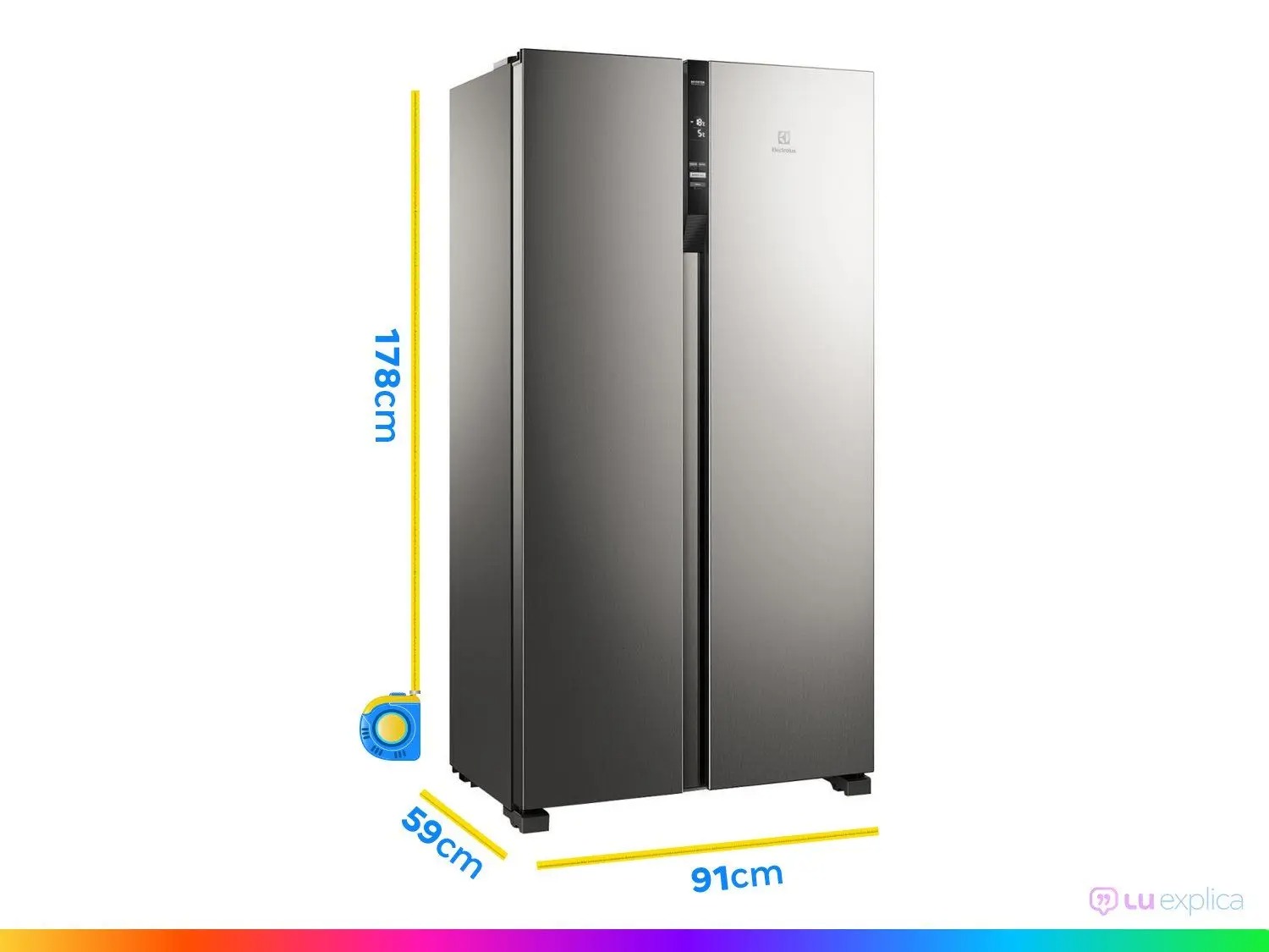 Geladeira Electrolux Frost Free Inverter 440L Efficient com AutoSense Side by Side cor Inox Look (IS4S) - Imagem 6