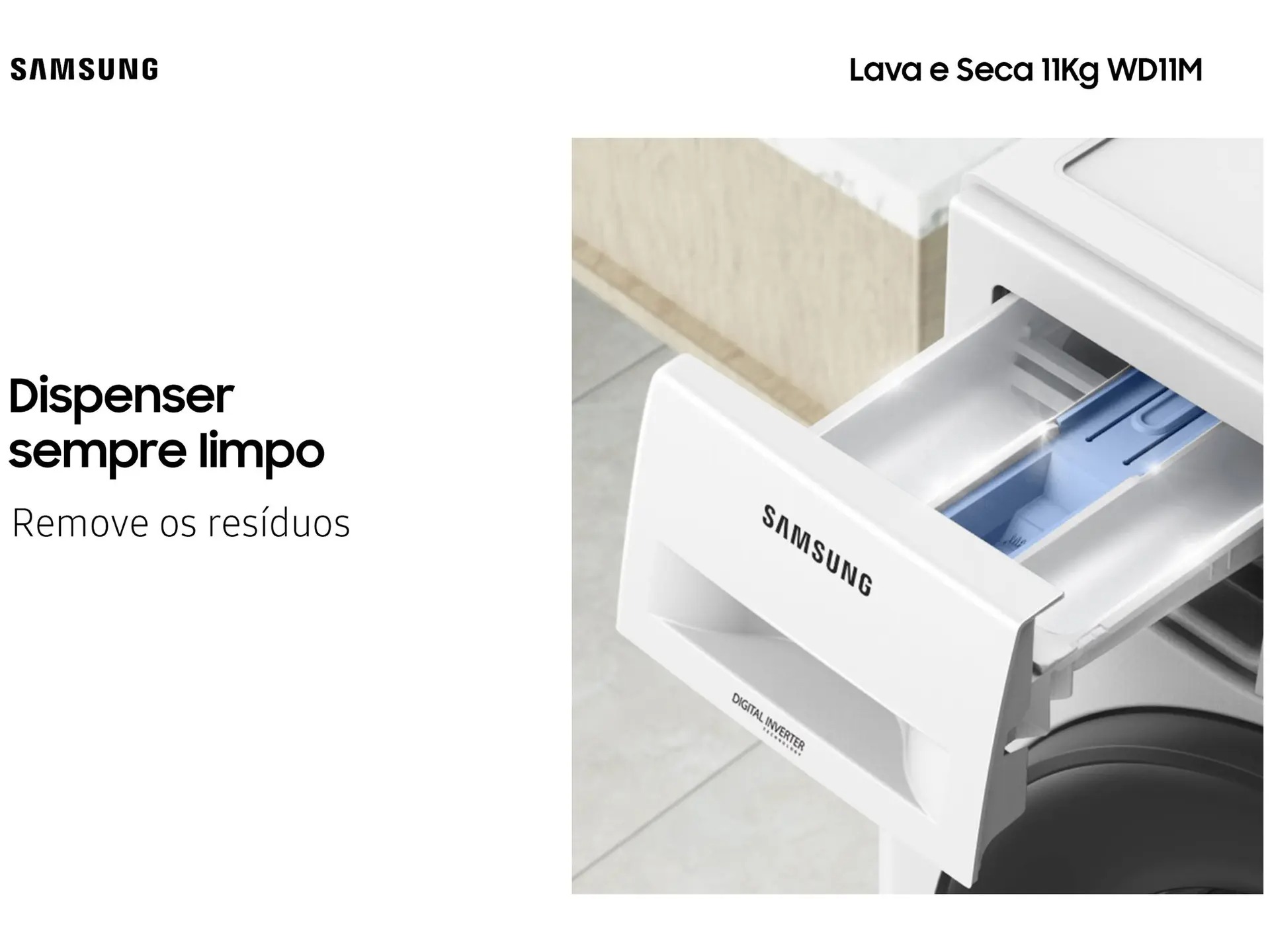 Lava e Seca Samsung WD11M com Digital Inverter WD11M4473PW Branca 11/7kg - Imagem 8