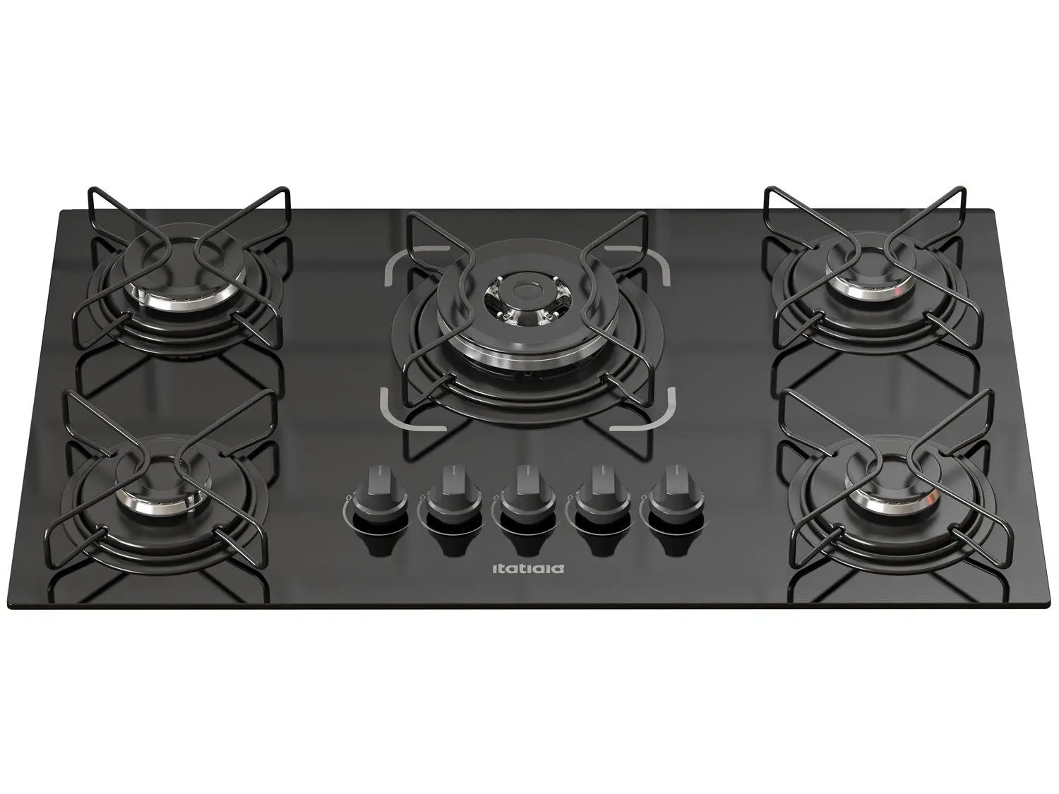 Cooktop 5 Bocas a Gás GLP Itatiaia Tripla Chama Preto Essencial - Imagem 5