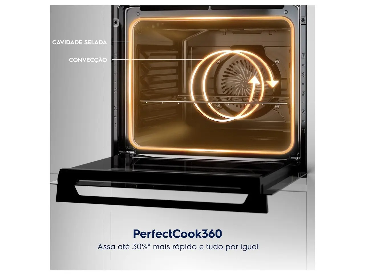 Forno de Embutir Elétrico Electrolux 50L Experience Air Fryer, PerfectCook360 e Painel Touch (OE5EA) - Imagem 6