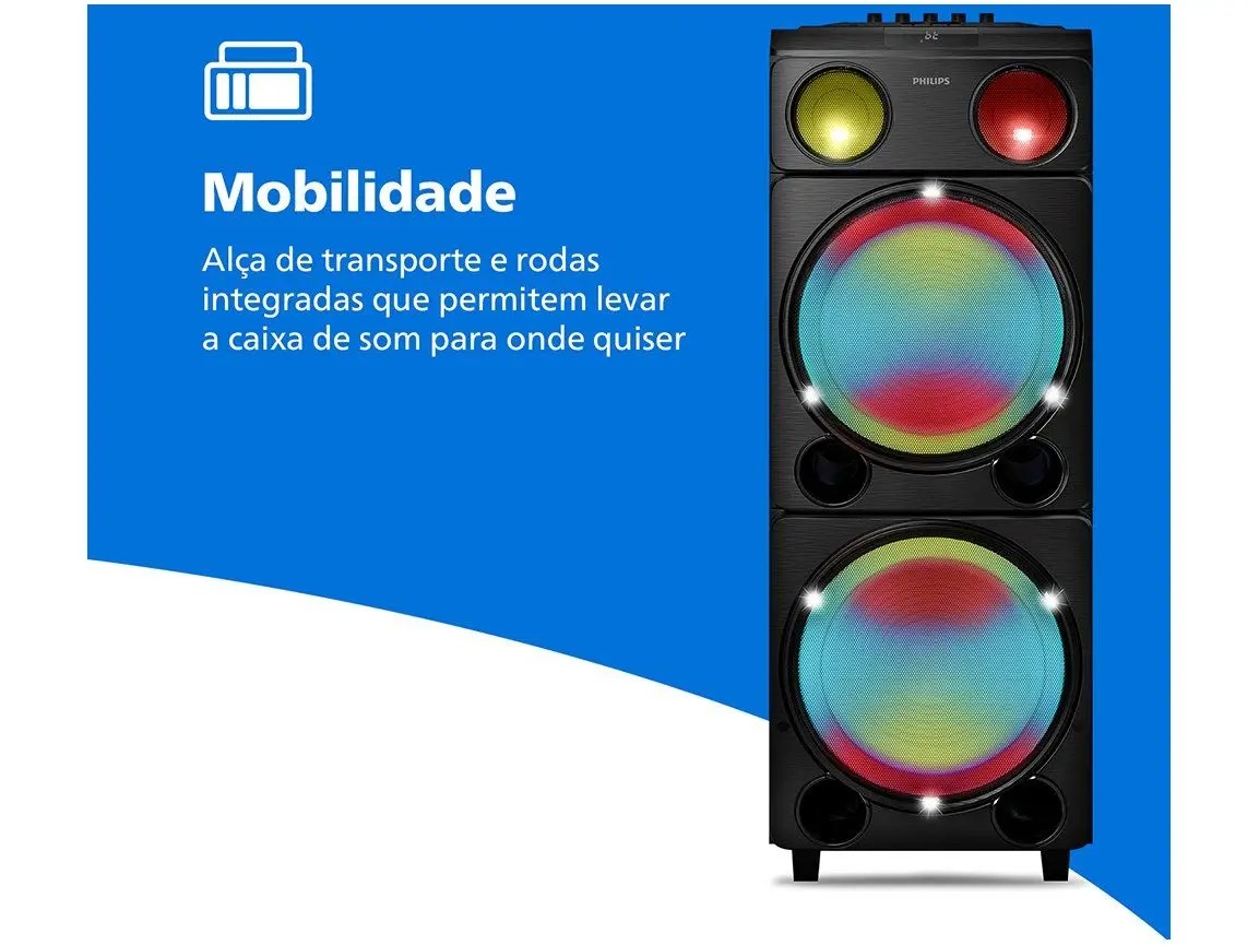 Caixa de Som Torre Philips TAX5509/78 Party Speaker 2400W - Imagem 9