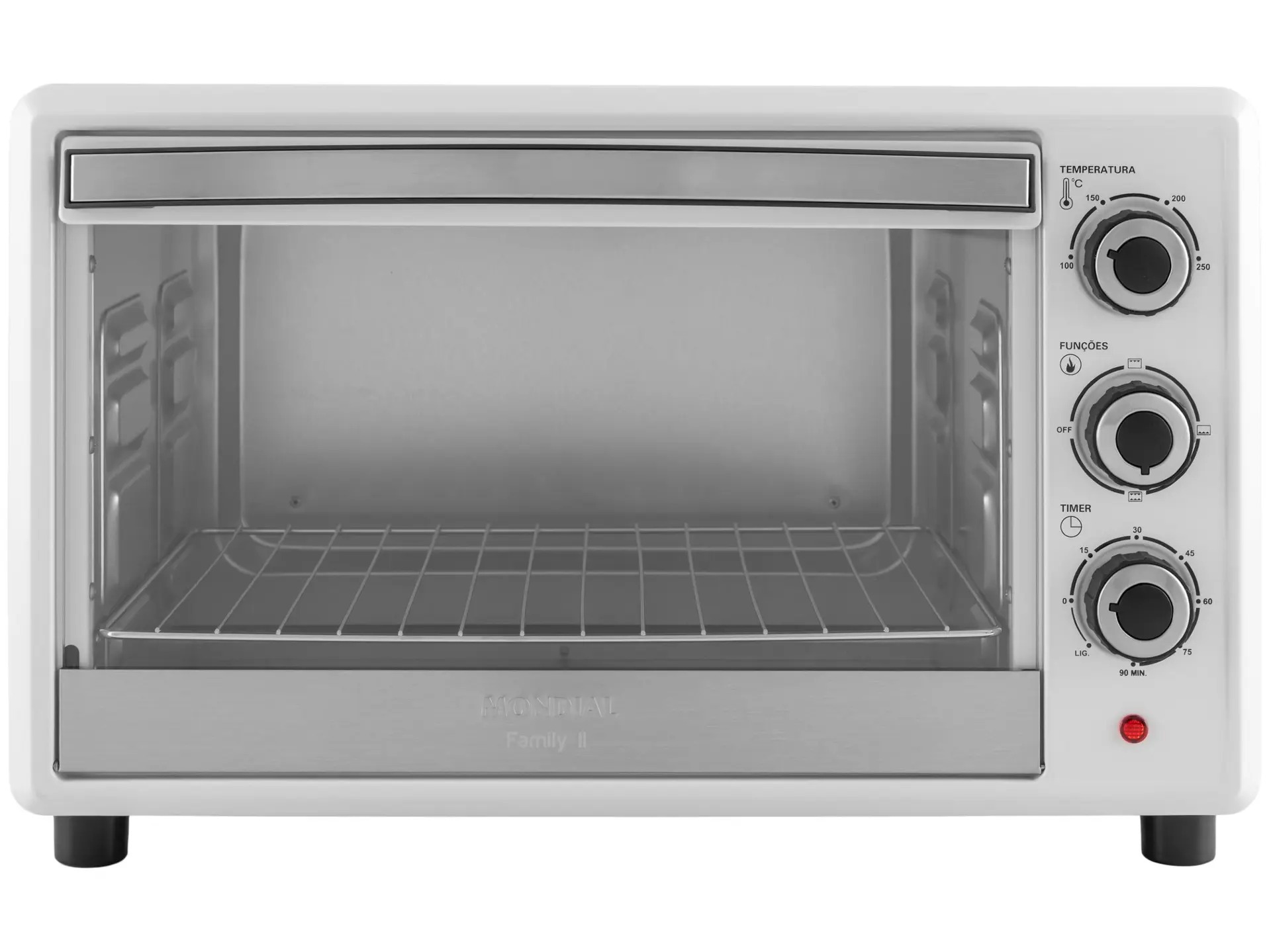 Forno Elétrico de Bancada Mondial Multifuncional 42L Branco e Prata Grand Family II FRN-42-W - Imagem 4