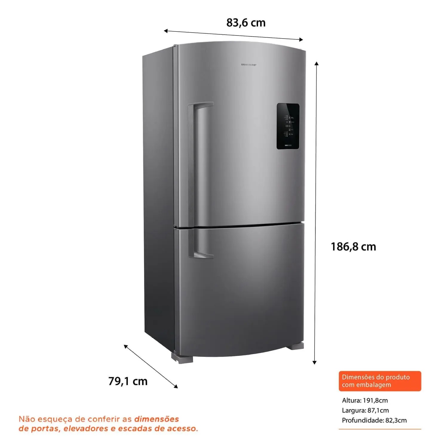 Geladeira Brastemp Frost Free Inverse 591 Litros Inox - BRE85MK - Imagem 2