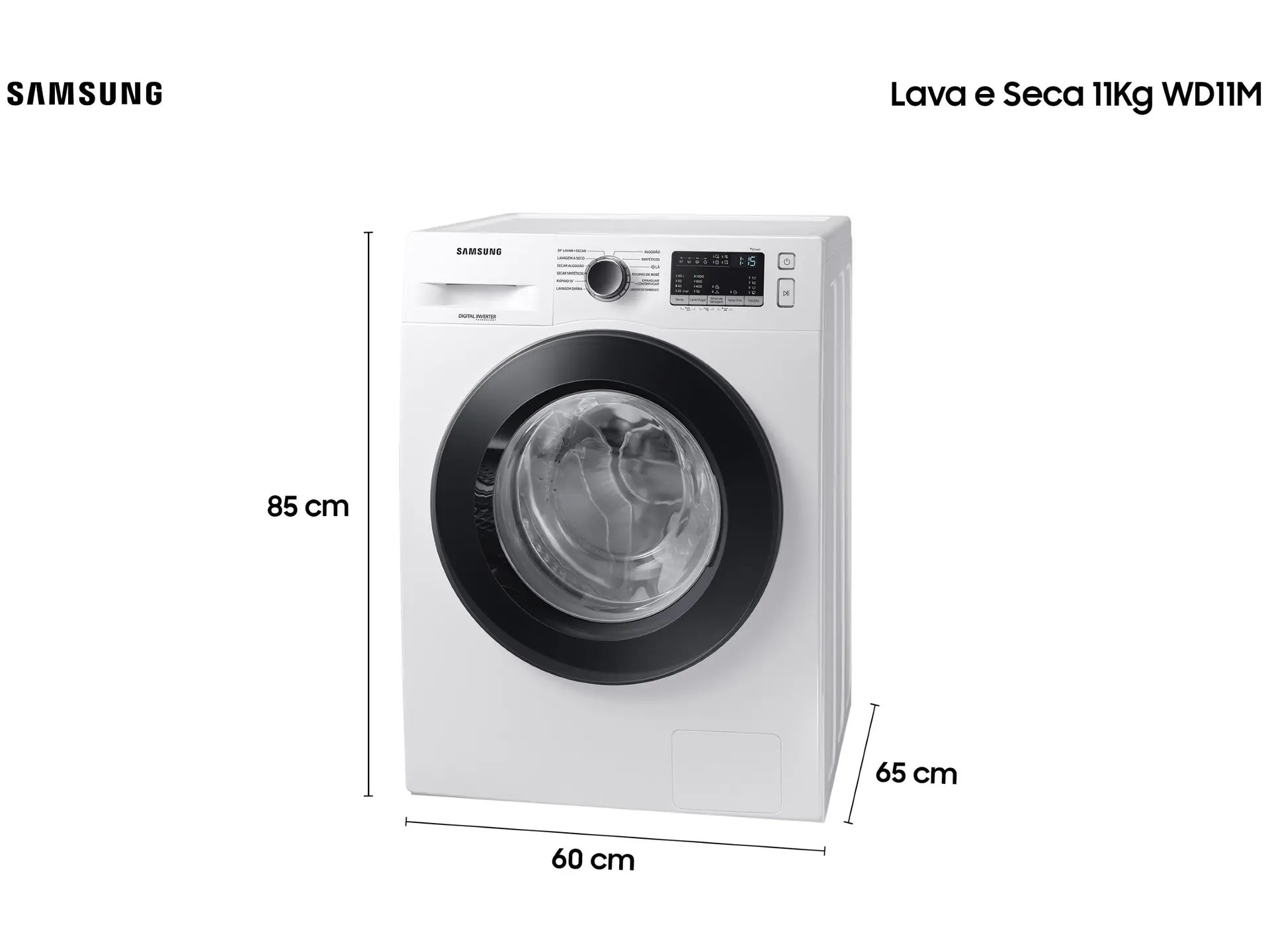Lava e Seca Samsung WD11M com Digital Inverter WD11M4473PW Branca 11/7kg - Imagem 9