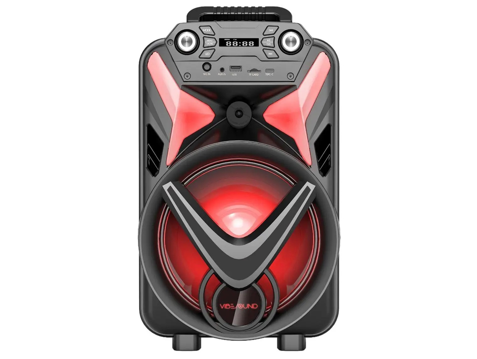 Caixa de Som Amplificada Bluetooth Vivensis Vibe Sound V8 Power 340W USB