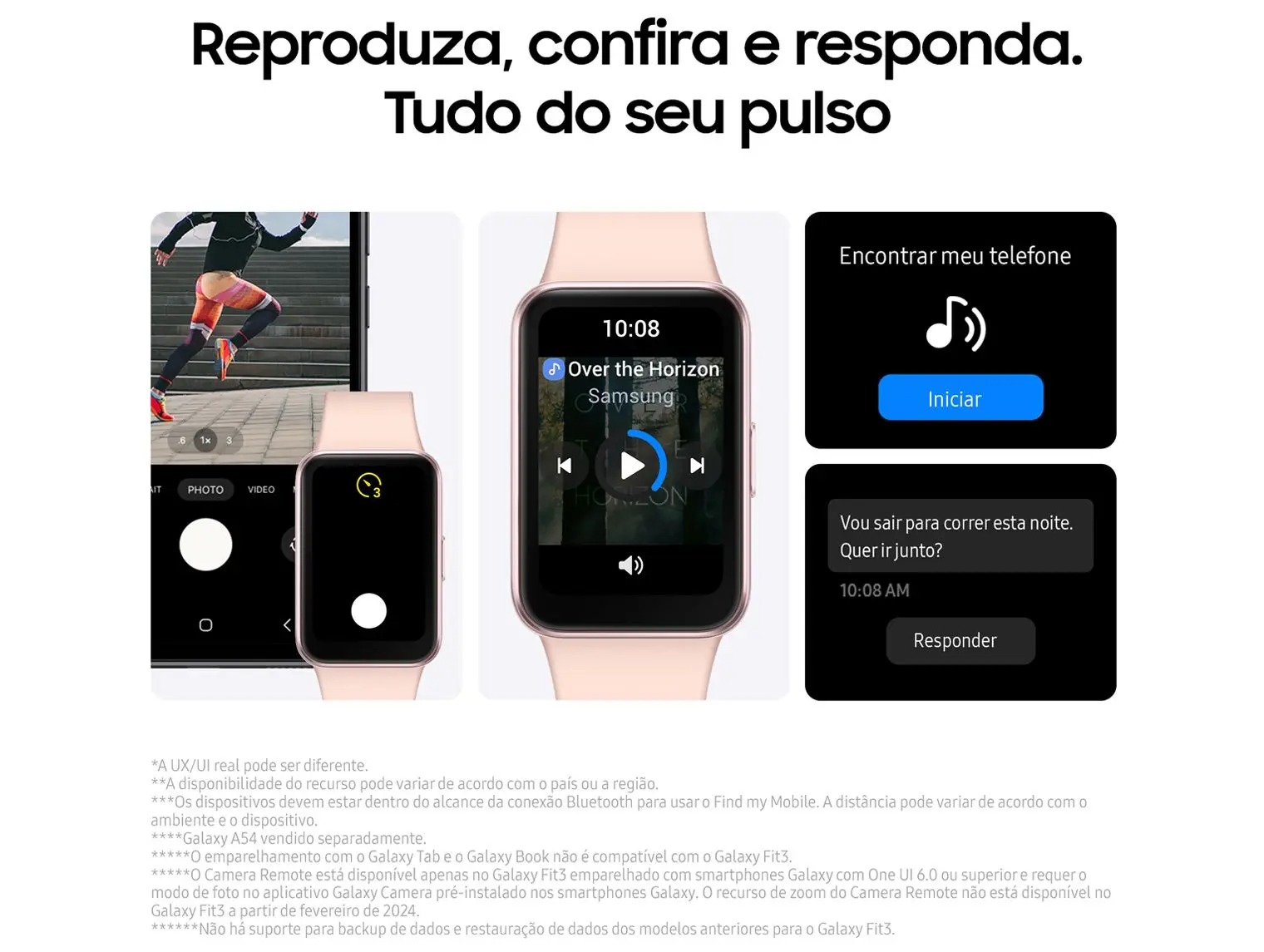Smartphone Samsung Galaxy A57 128GB Azul Escuro - 5G + Smartband Samsung Galaxy Fit3 Rosé - Imagem 10