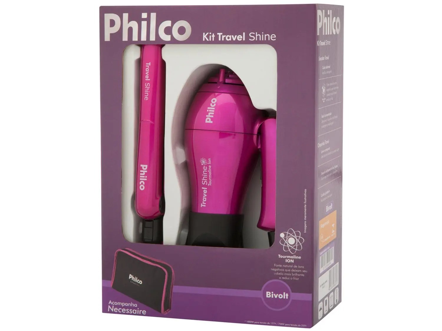 Kit Secador e Chapinha de Viagem - Philco Travel Shine - Imagem 11