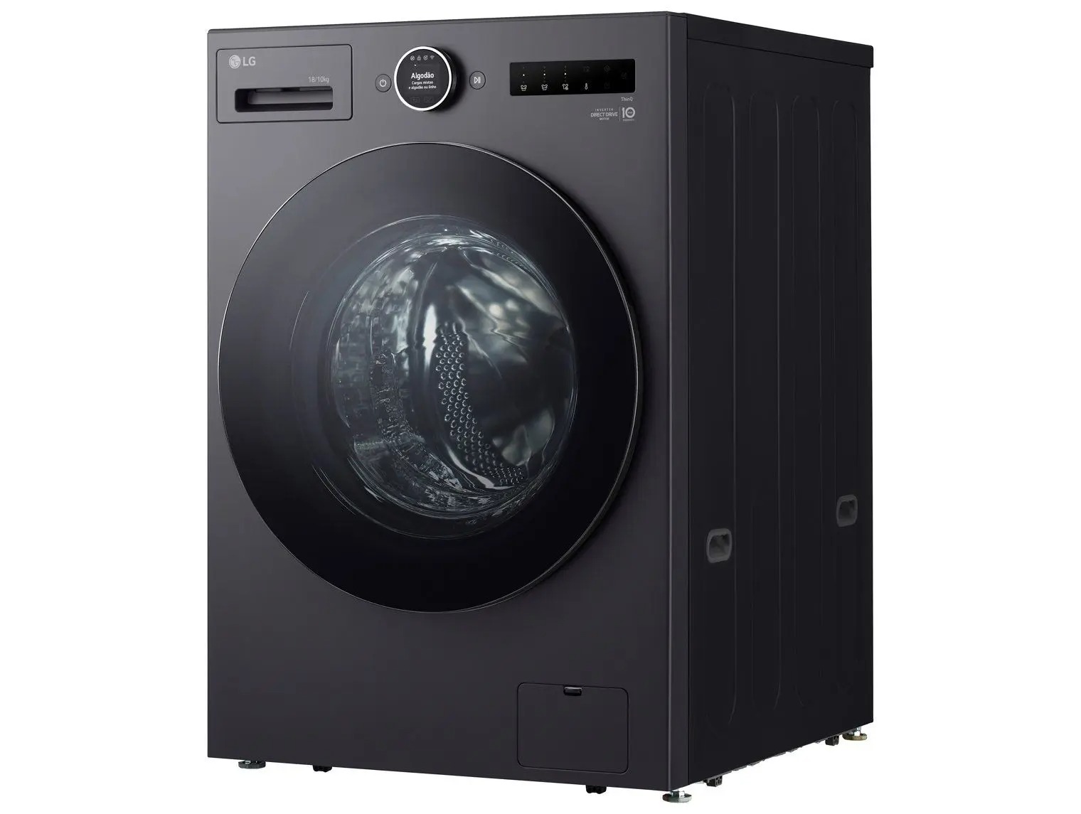 Lava e Seca Smart LG 18kg WD18GNT Motor Inverter Direct Drive Água Fria e Quente Black Inox - Imagem 4