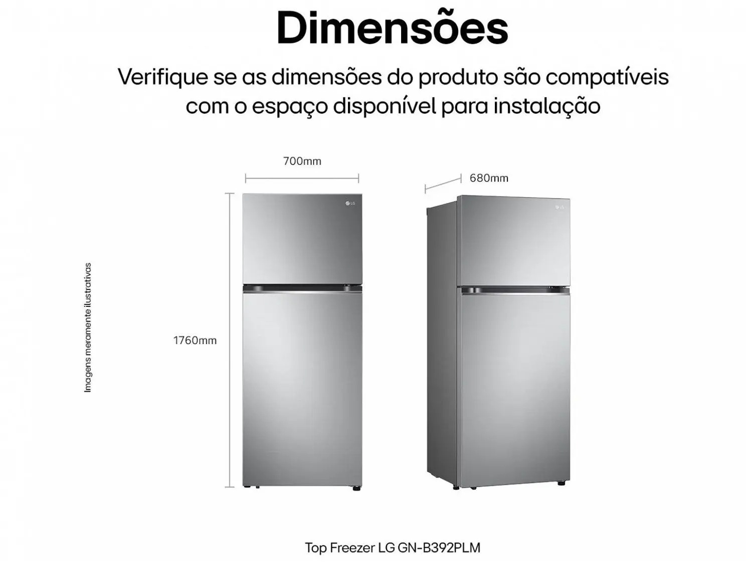 Geladeira/Refrigerador LG Frost Free Duplex 395L - GN-B392PLM Compressor Inverter - Imagem 7