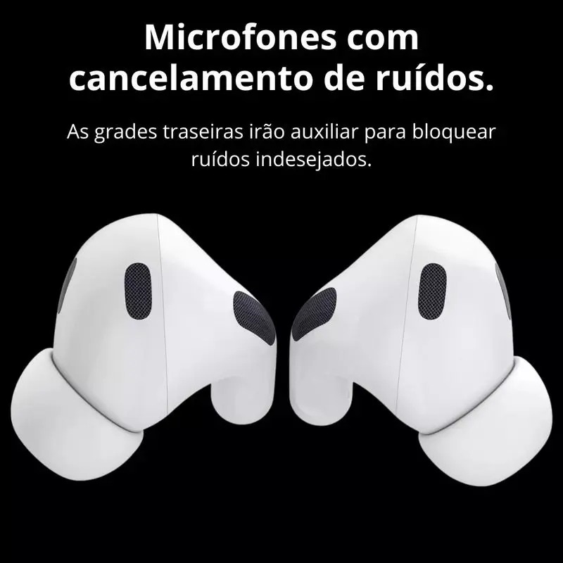 Fone de Ouvido Bluetooth Sem Fio 3ª Geração 13 Pro Branco - Pro 13 - Imagem 3