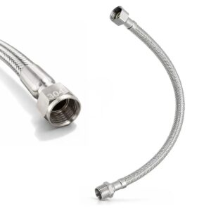 Tubo flexível mangueira inox 1.1/4 pol 100cm macho e fêmea - EQUIPOOLS
