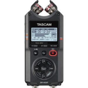 Gravador tascam dr-40xp portátil usb-c com microfone