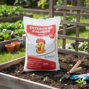 Esterco de galinha substrato adubo orgânico 5 KG Mogifertil