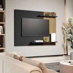 Painel Sala Para TV Até 55 Polegadas Com prateleiras Eduarda - Cores - Comprar Moveis de Casa - Comprar Móveis em Casa