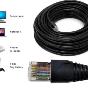 Cabo De Rede Pacht Cord 3m Ethernet Rj45 Cat6 Preto 3 Mt - Deko