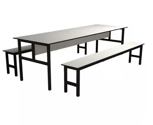 Conjunto Mesa para Refeitório 8 Lugares com Bancos Separado - DE ASTRO