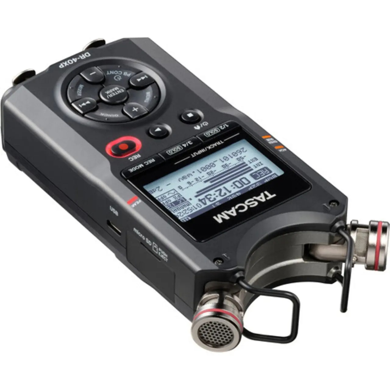 Gravador tascam dr-40xp portátil usb-c com microfone - Imagem 4