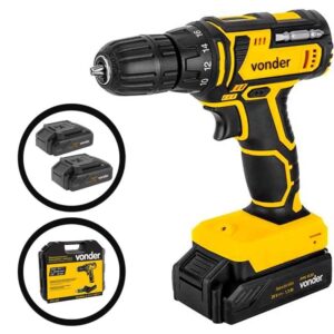 Furadeira e Parafusadeira à Bateria 20V Com Maleta 2 Baterias e Acessórios Bivolt PFV020 VONDER