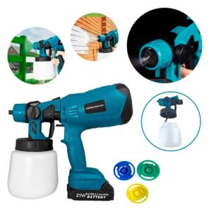 Pulverizador Spray Profissional com 3 Bicos e Bateria Extra - Ofertaher