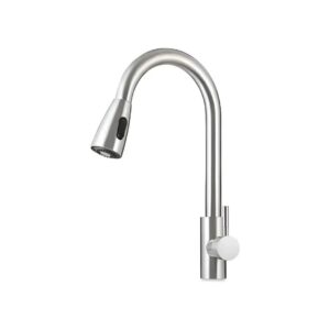 Torneira gourmet 194017 monocomanda extensível inox 304 escovada domum - Way Import.