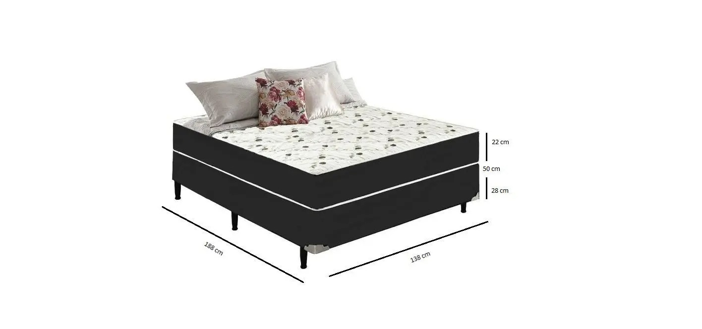 Cama Box Mola Bonnel Conjugado 50Cm Inmetro - Serra Negra - Imagem 7