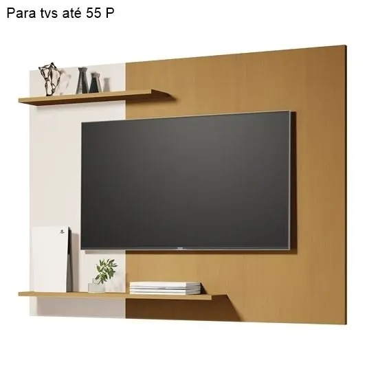 Painel Sala Quarto TV Smart Até 55 Polegadas Com prateleiras 7117 Dudinha - Cores - Comprar Moveis em Casa - Comprar Móveis em Casa - Imagem 3