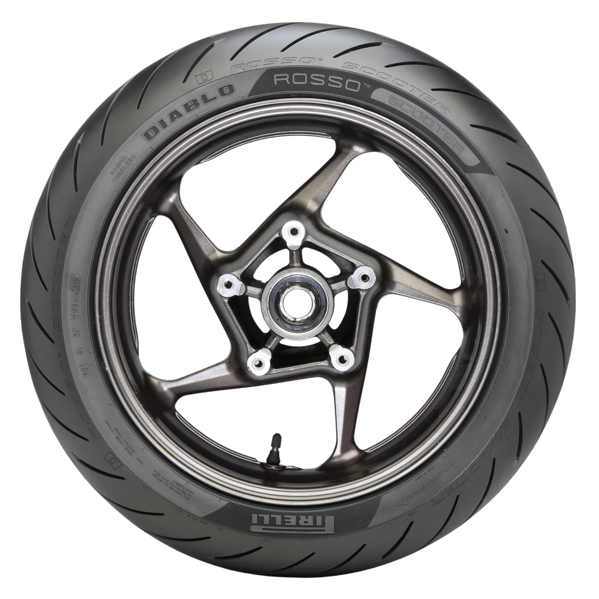 Pneu Moto Pirelli Diablo Rosso Scooter Aro 13 130/70-13 63P Traseiro Uso sem Câmara - Imagem 5