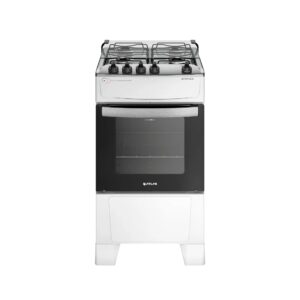 Fogão de Piso 4 Bocas Com Mesa Inox Automático Forno Limpa Fácil Atlas Atenas Bivolt