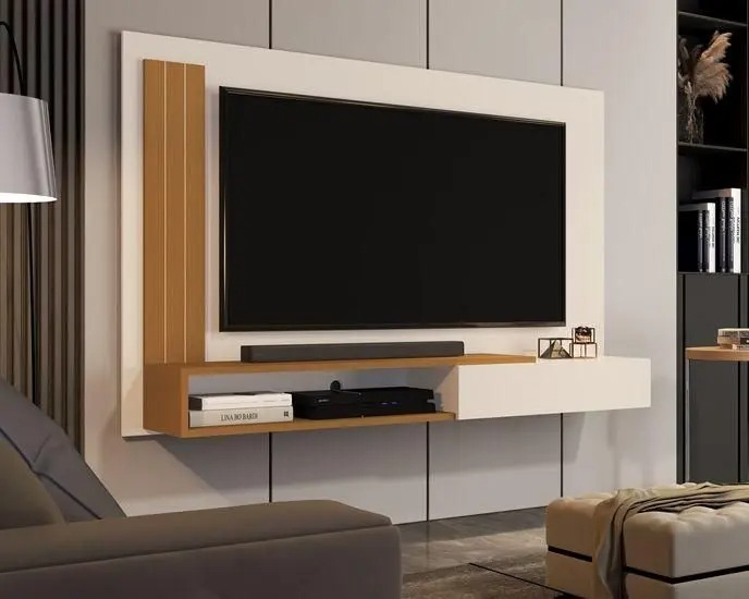 Painel Sala TV Smart Manu Ate 50 Polegadas - Diversas Cores - JM Mais Móveis - JM Casa dos Móveis