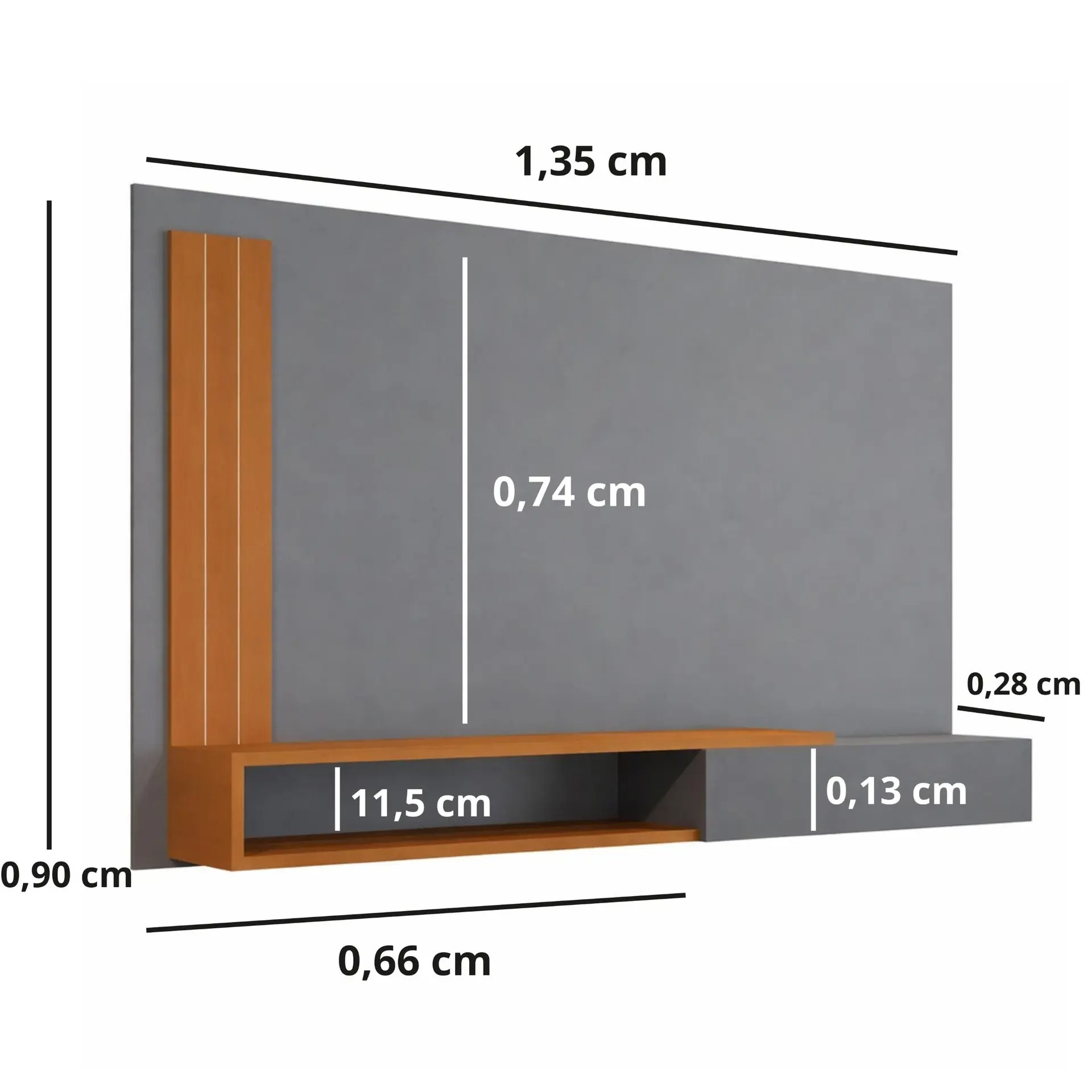Painel TV Smart até 50 Polegadas Matheus com porta - Várias Cores - MJM Casa dos Moveis - MJM Casa dos Móveis - Imagem 2