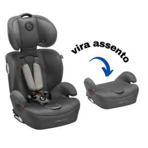 Cadeirinha Cadeira Assento 2 em 1 De Bebê Para Carro Infantil 9 a 36 Kg Isofix Cinza Litet - Litet
