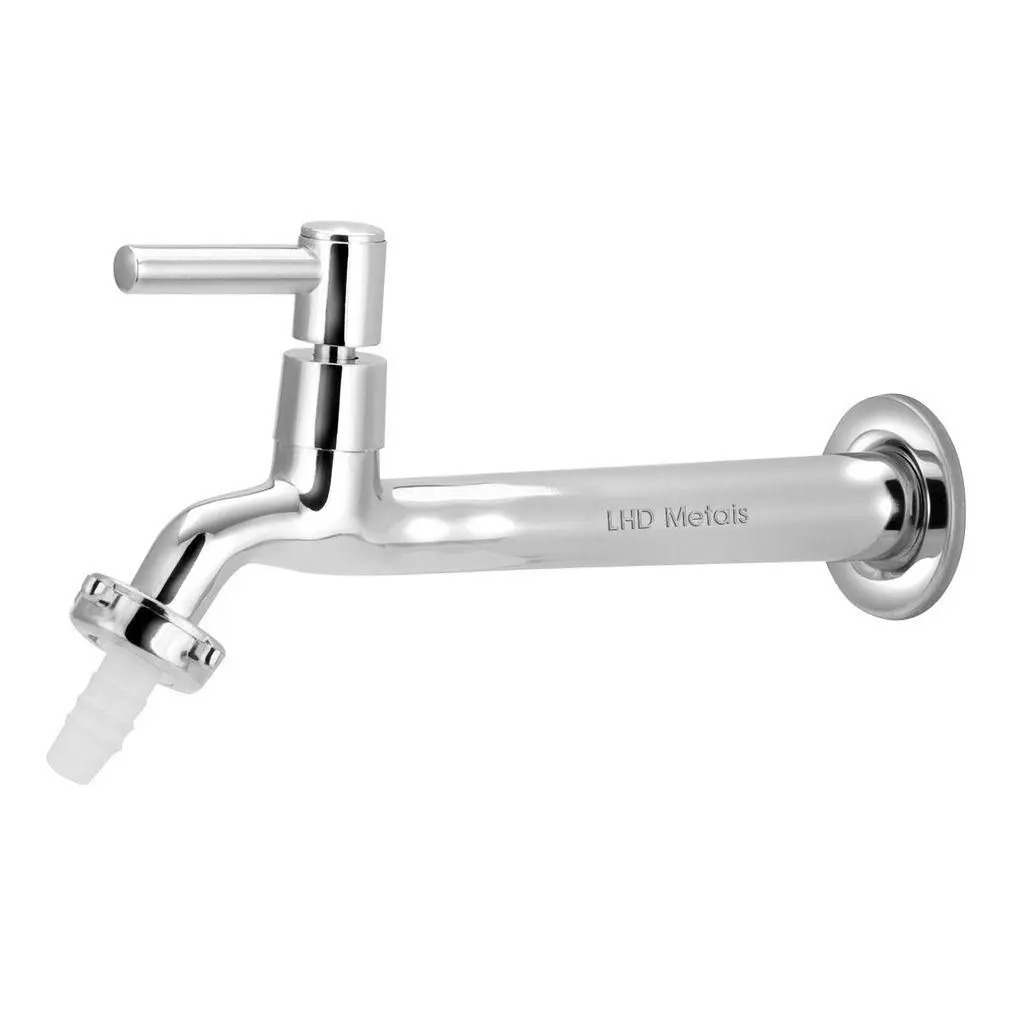 Torneira Tanque/jardim Reta C/bico Parede Metal 22cm 1/4v - Modelar