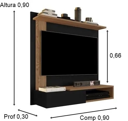 Painel TV Smart até 32 Polegadas Com porta Turim - Várias Cores - MJM Casa dos Moveis - MJM Casa dos Móveis - Imagem 2