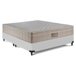 Cama Box e Colchão Airtech Molas Ensacadas(193x203)-Ortobom
