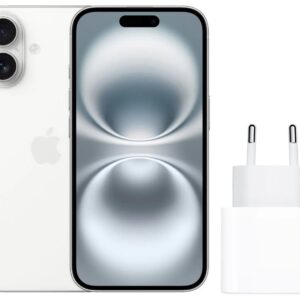 Smartphone Apple iPhone 16 128GB Branco - 5G + Carregador Apple USB-C 20W Original