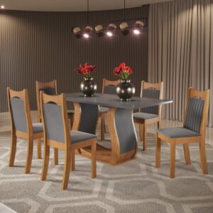 Mesa de Jantar Retangular Buenos Aires com 6 Cadeiras Dalas Yescasa