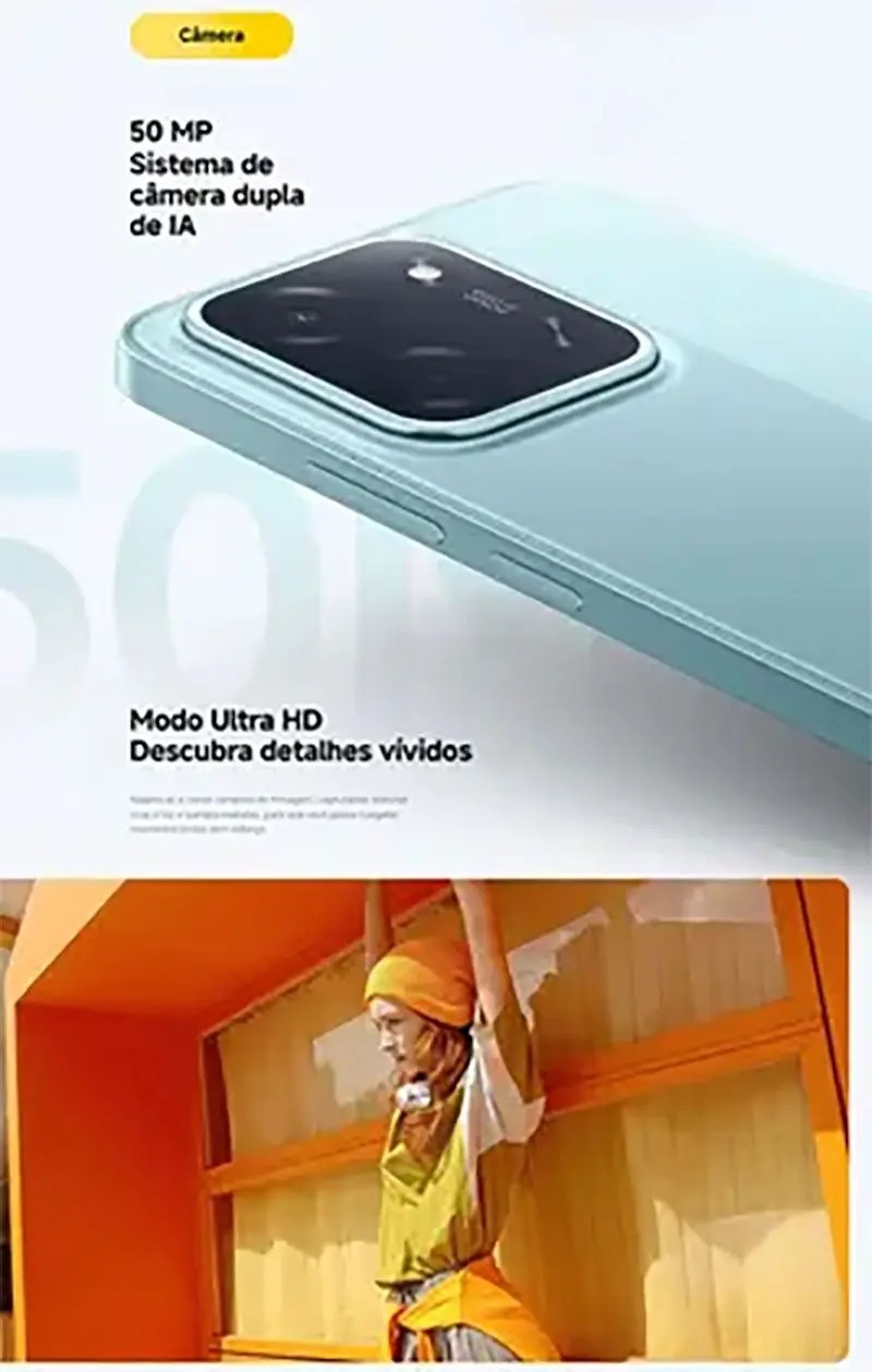 Smartphone POCO C85 NFC Lançamento Xiaomi 2025 50mp tela 6,9 120Hz 128GB 6GB Ramboost celular Ultra Fluidez 6000mAh Top 1º Custo benefício - Imagem 5