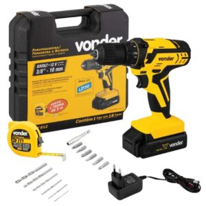 Parafusadeira/furadeira a bateria 12v Bivolt PFV012 Vonder